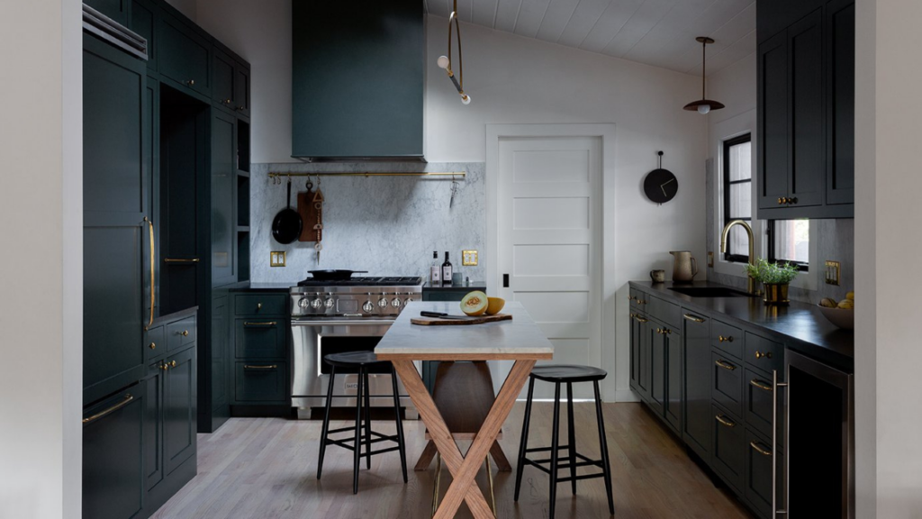 Custom kitchen in a Los Angeles home showcasing refined craftsmanship, clean lines, and precise construction details